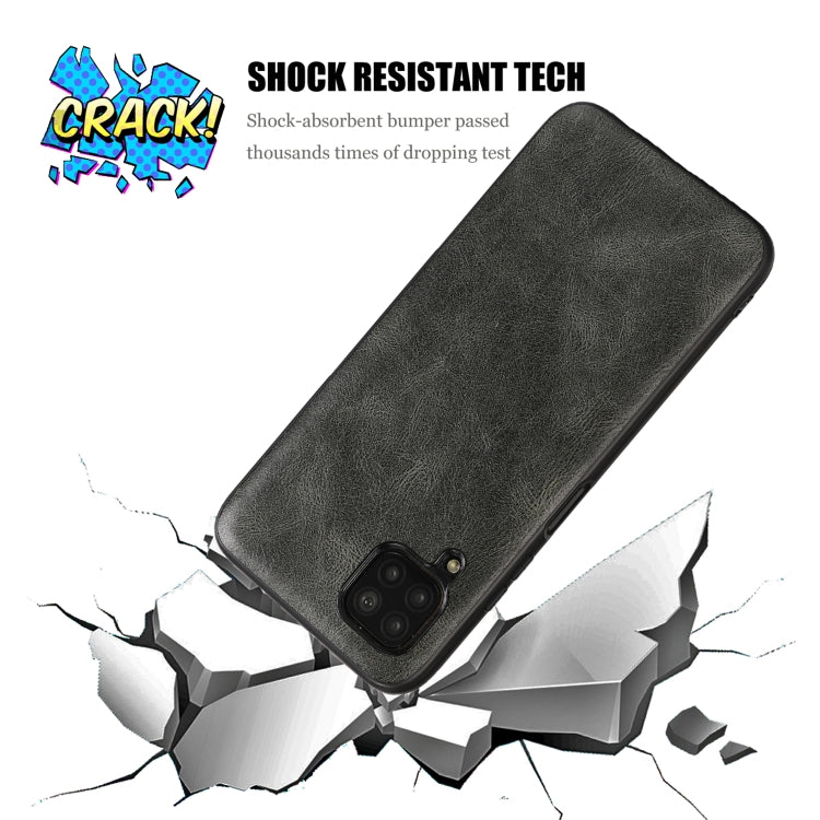 For Huawei Nova 6 Crazy Horse Textured Calfskin PU+PC+TPU Case