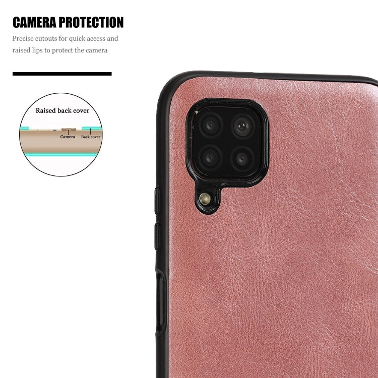 For Huawei Nova 6 Crazy Horse Textured Calfskin PU+PC+TPU Case