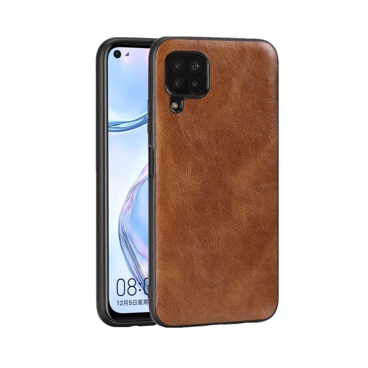 For Huawei Nova 6 SE Crazy Horse Textured Calfskin PU+PC+TPU Case