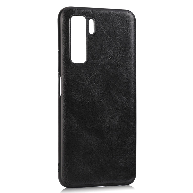 For Huawei Nova 7 SE Crazy Horse Textured Calfskin PU+PC+TPU Case