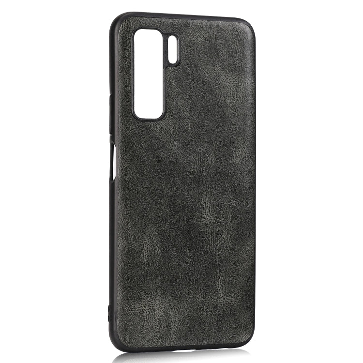 For Huawei Nova 7 SE Crazy Horse Textured Calfskin PU+PC+TPU Case