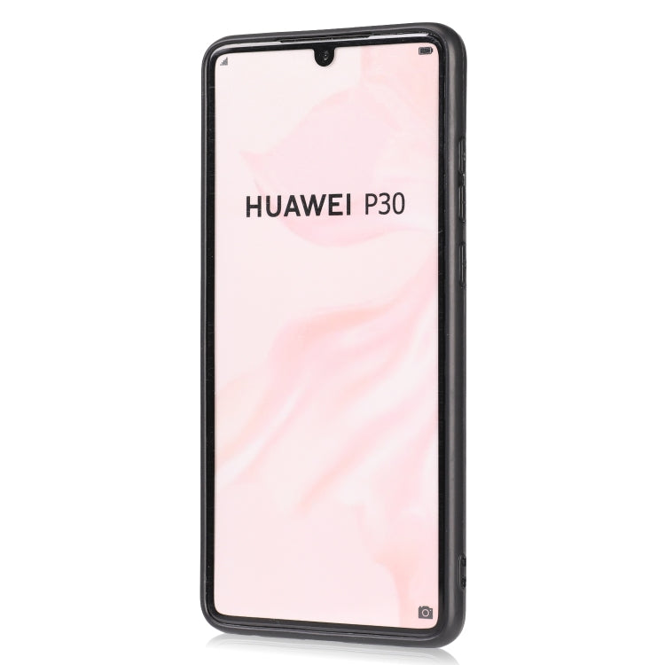 For Huawei P30 Crazy Horse Textured Calfskin PU+PC+TPU Case
