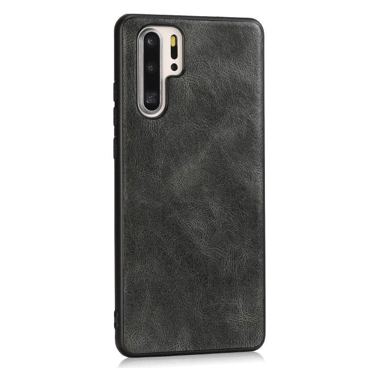 For Huawei P30 Pro Crazy Horse Textured Calfskin PU+PC+TPU Case