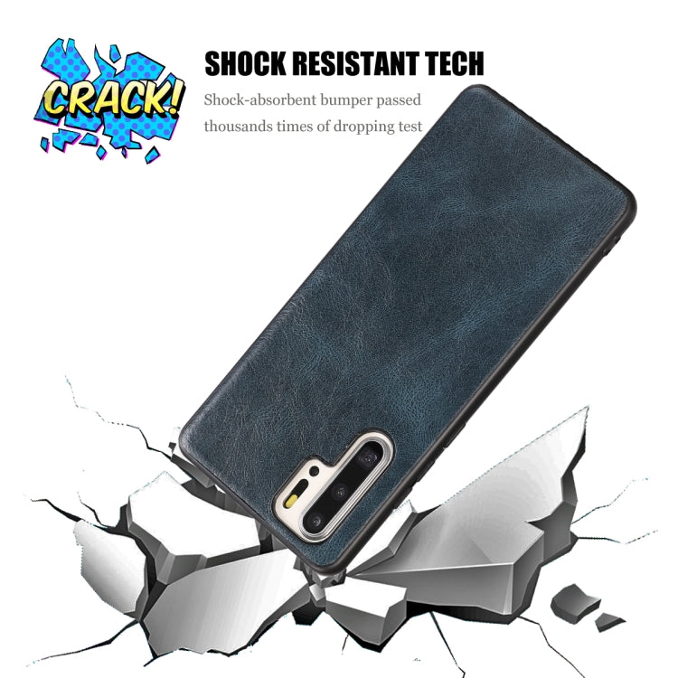 For Huawei P30 Pro Crazy Horse Textured Calfskin PU+PC+TPU Case