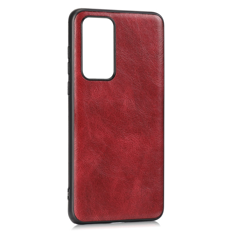 For Huawei P40 Crazy Horse Textured Calfskin PU+PC+TPU Case