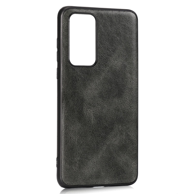 For Huawei P40 Crazy Horse Textured Calfskin PU+PC+TPU Case