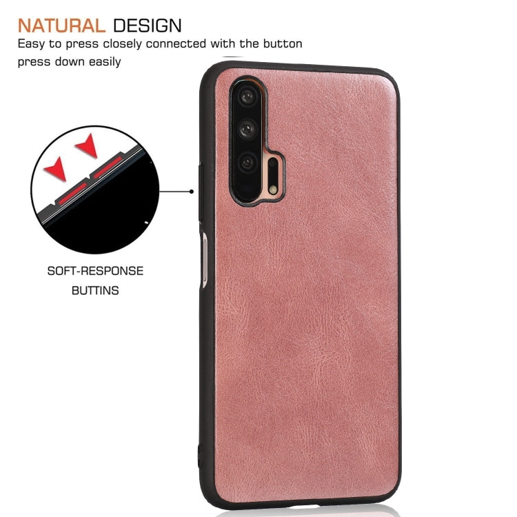 For Huawei Honor 20 Crazy Horse Textured Calfskin PU+PC+TPU Case
