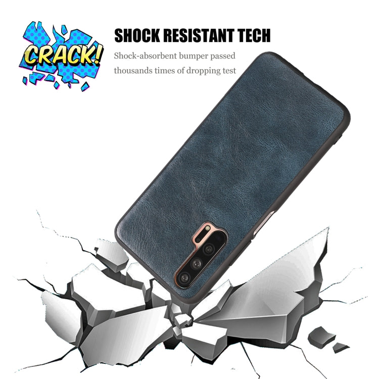 For Huawei Honor 20 Pro Crazy Horse Textured Calfskin PU+PC+TPU Case