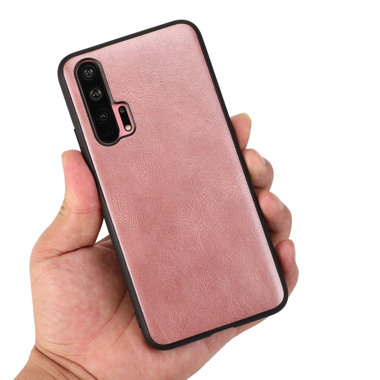For Huawei Honor 20 Pro Crazy Horse Textured Calfskin PU+PC+TPU Case