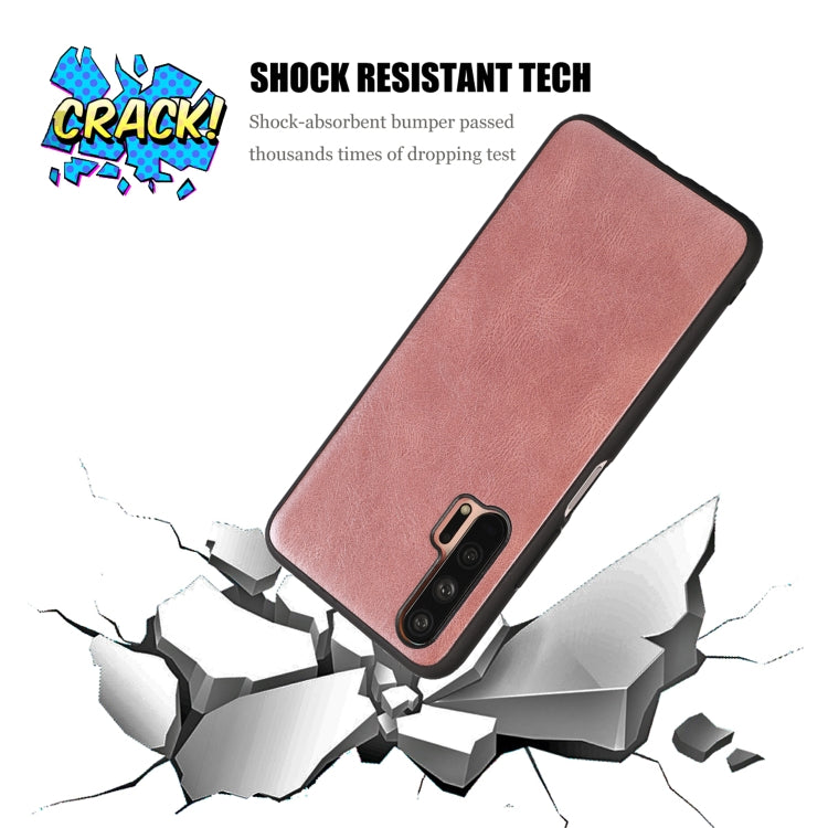 For Huawei Honor 20 Pro Crazy Horse Textured Calfskin PU+PC+TPU Case