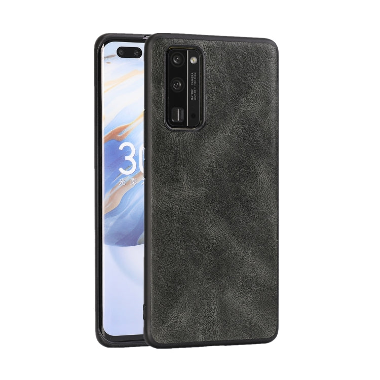For Huawei Honor 30 Pro Crazy Horse Textured Calfskin PU+PC+TPU Case