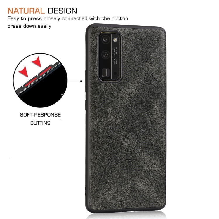 For Huawei Honor 30 Pro Crazy Horse Textured Calfskin PU+PC+TPU Case
