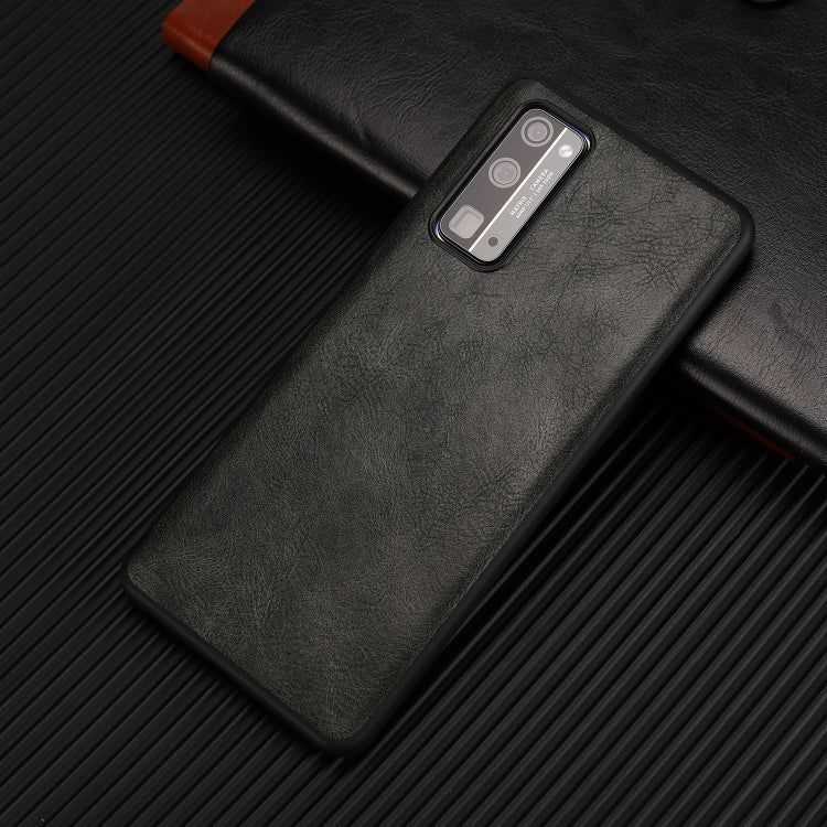 For Huawei Honor 30 Pro Crazy Horse Textured Calfskin PU+PC+TPU Case