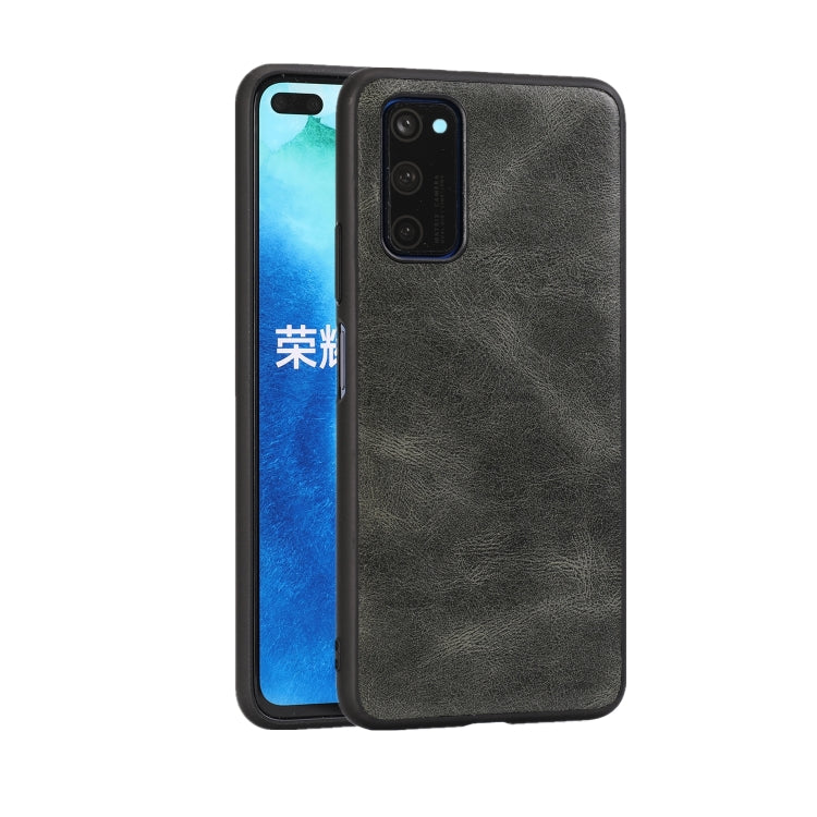 For Huawei Honor V30 Crazy Horse Textured Calfskin PU+PC+TPU Case