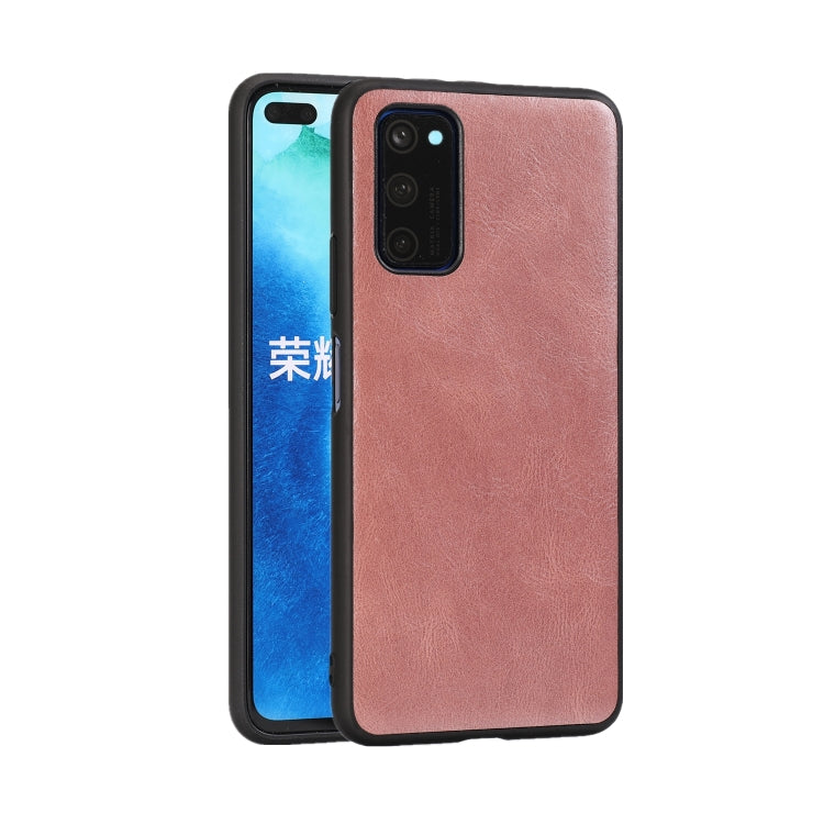 For Huawei Honor V30 Crazy Horse Textured Calfskin PU+PC+TPU Case