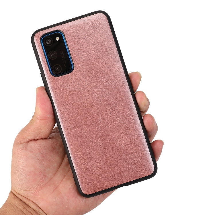 For Huawei Honor V30 Pro Crazy Horse Textured Calfskin PU+PC+TPU Case