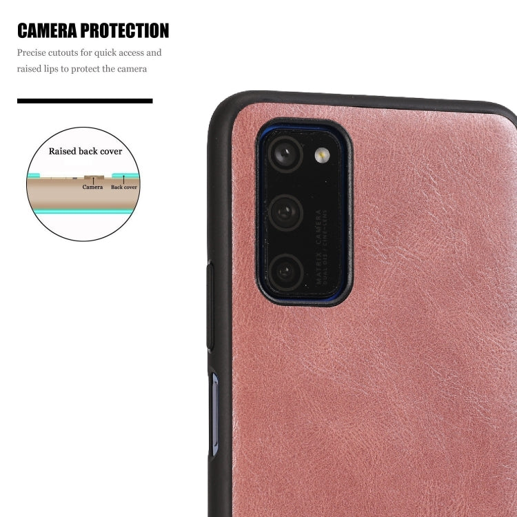 For Huawei Honor V30 Pro Crazy Horse Textured Calfskin PU+PC+TPU Case