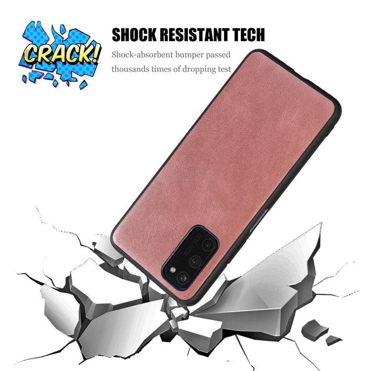 For Huawei Honor V30 Pro Crazy Horse Textured Calfskin PU+PC+TPU Case