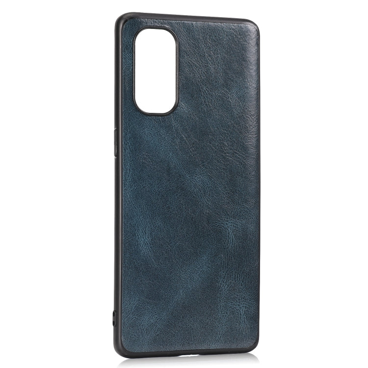 For OPPO Reno4 Pro Crazy Horse Textured Calfskin PU+PC+TPU Case