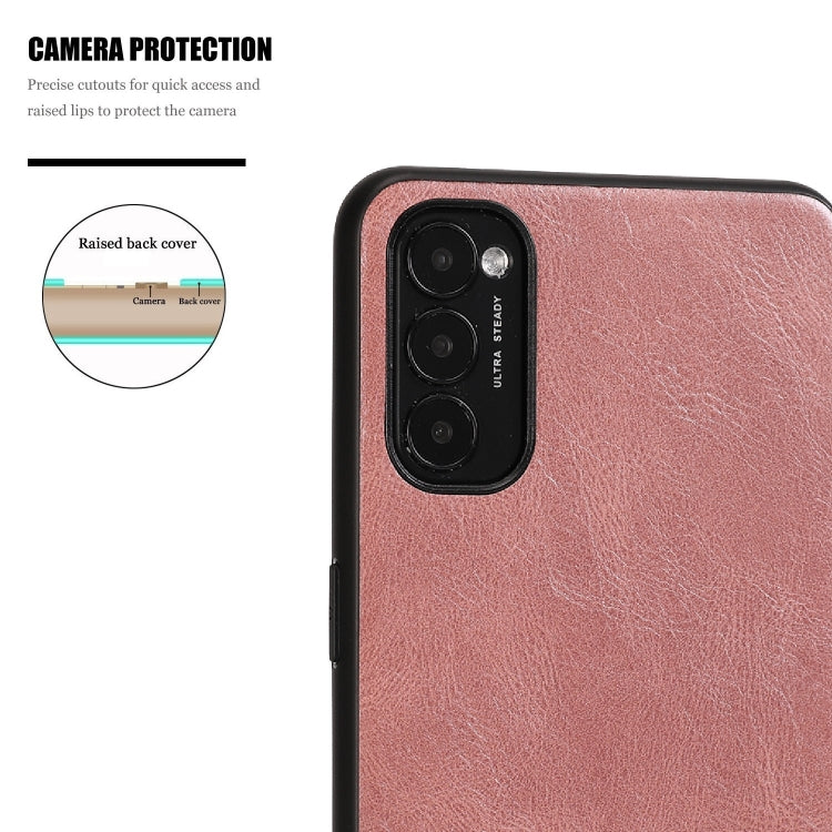 For OPPO Reno4 Pro Crazy Horse Textured Calfskin PU+PC+TPU Case