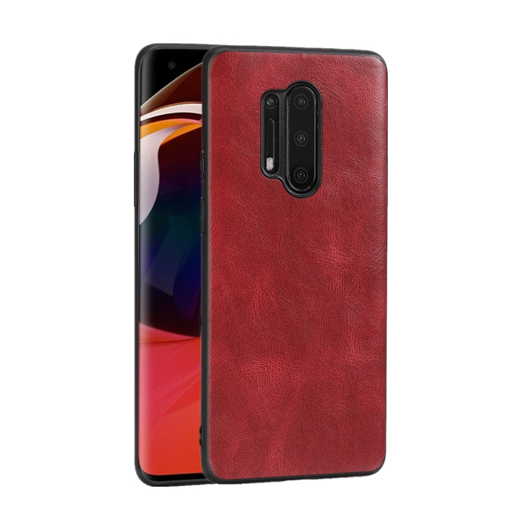 For OnePlus 8 Pro Crazy Horse Textured Calfskin PU+PC+TPU Case