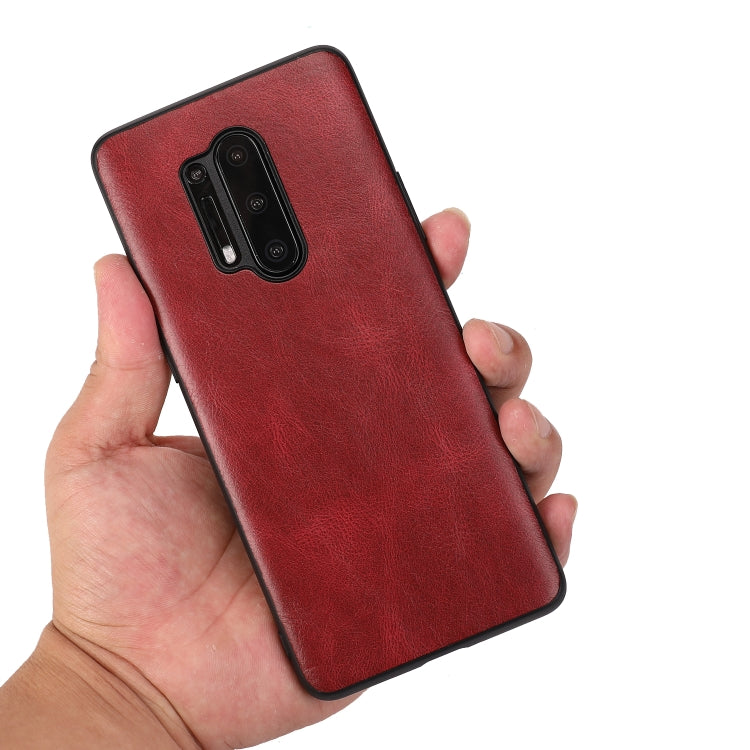 For OnePlus 8 Pro Crazy Horse Textured Calfskin PU+PC+TPU Case