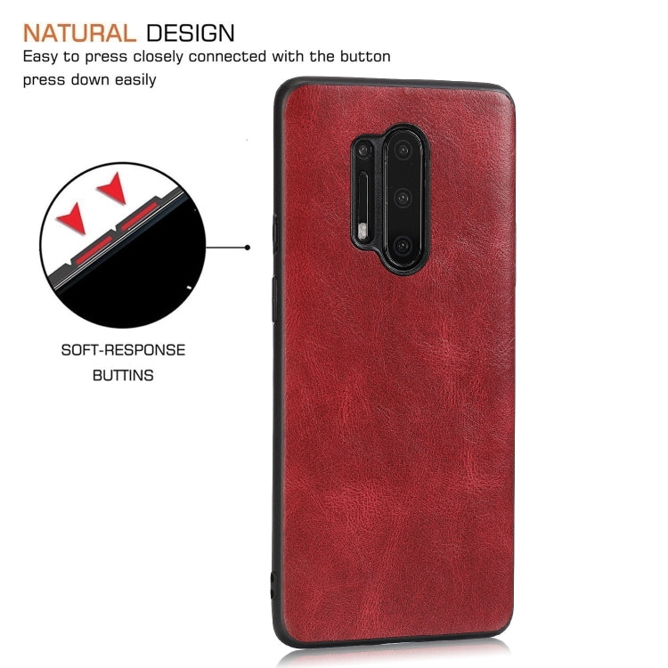 For OnePlus 8 Pro Crazy Horse Textured Calfskin PU+PC+TPU Case