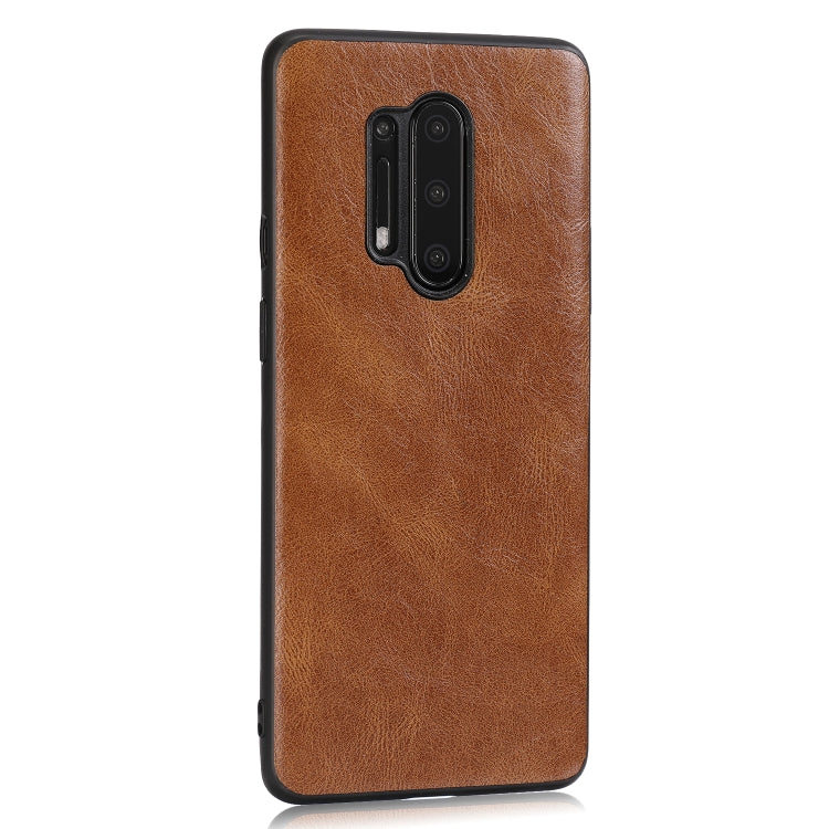 For OnePlus 8 Pro Crazy Horse Textured Calfskin PU+PC+TPU Case