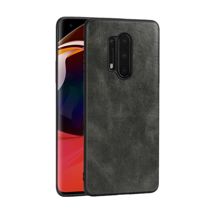 For OnePlus 8 Pro Crazy Horse Textured Calfskin PU+PC+TPU Case