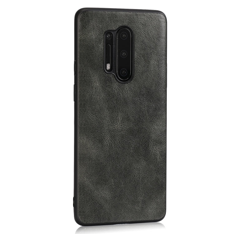 For OnePlus 8 Pro Crazy Horse Textured Calfskin PU+PC+TPU Case