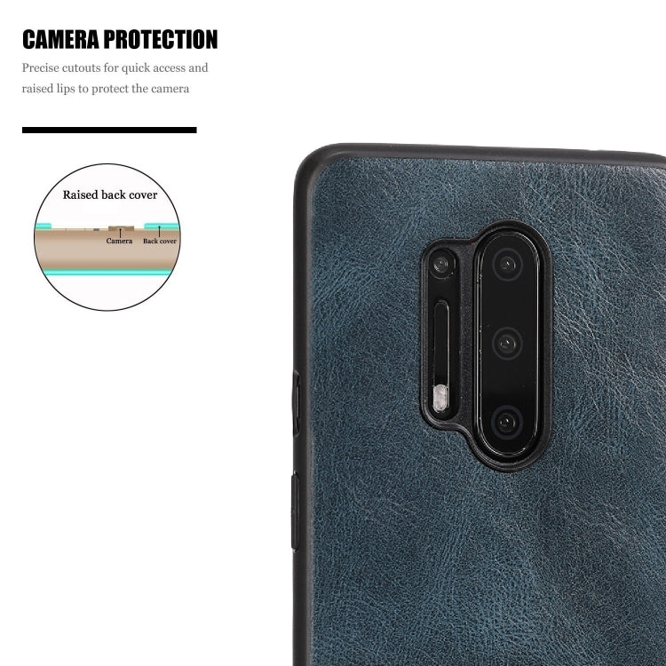 For OnePlus 8 Pro Crazy Horse Textured Calfskin PU+PC+TPU Case