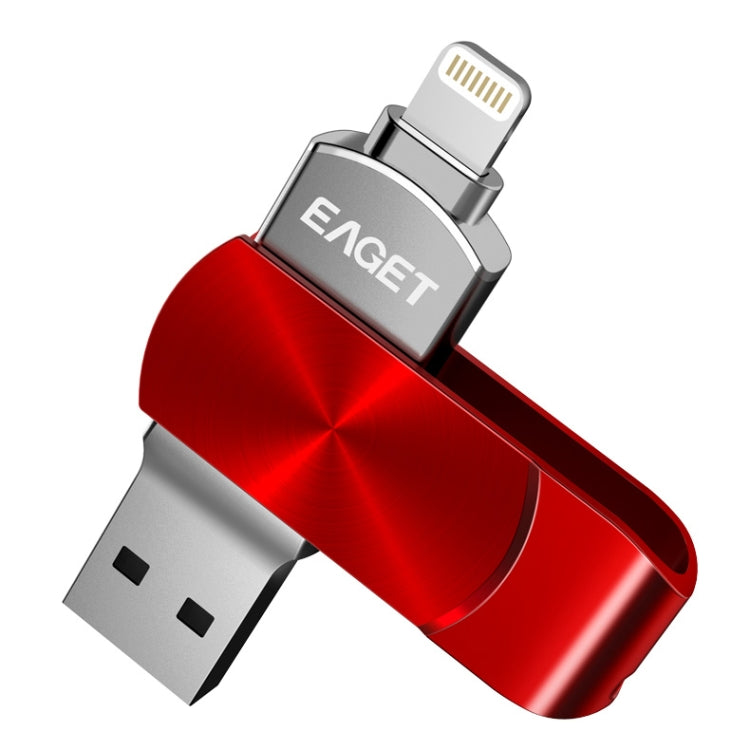 EAGET 128GB USB + 8 Pin Interface Metal Twister Flash U Disk