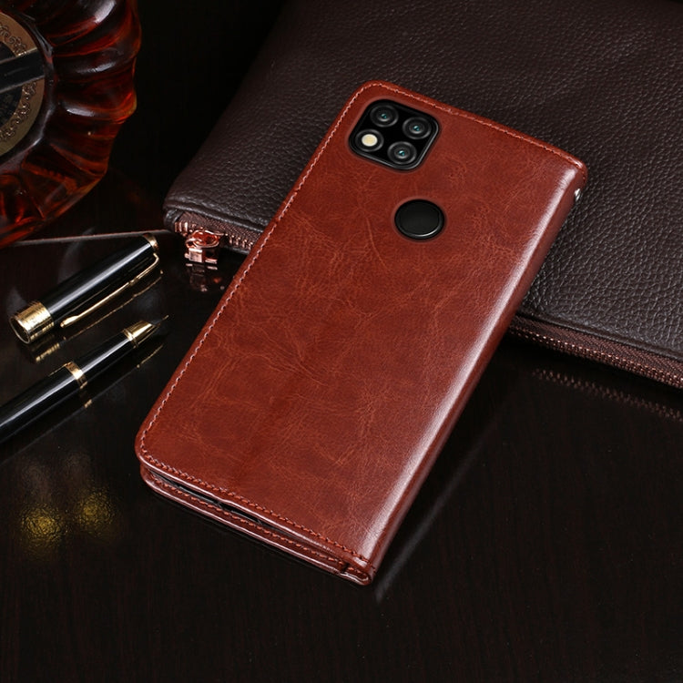 For Xiaomi Redmi 9C idewei Crazy Horse Texture Horizontal Flip Leather Case with Holder & Card Slots & Wallet