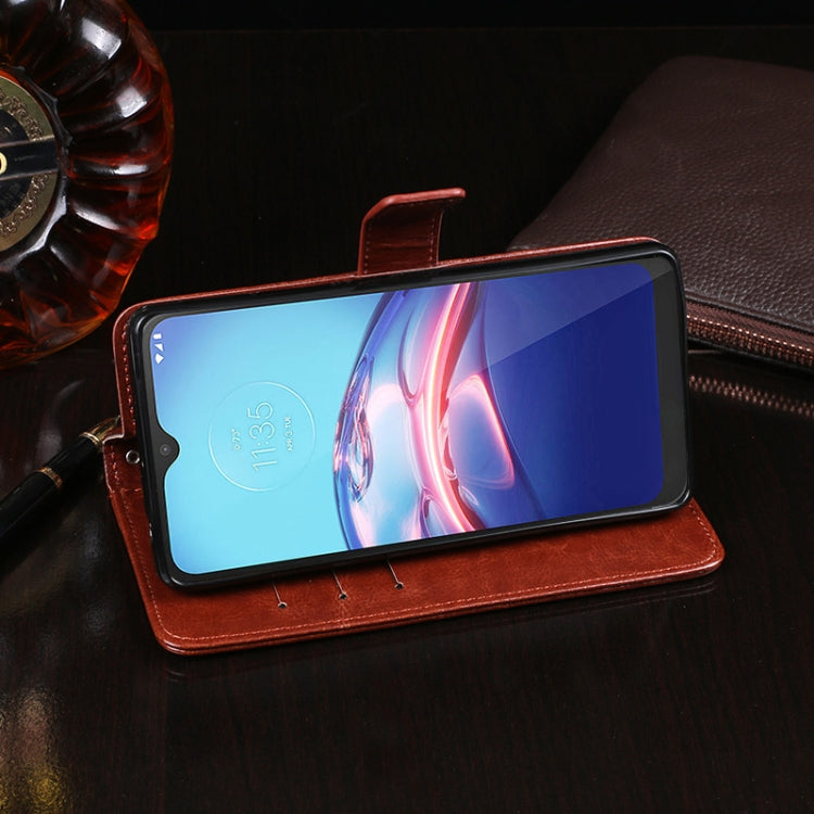 For Motorola Moto E 2020 idewei Crazy Horse Texture Horizontal Flip Leather Case with Holder & Card Slots & Wallet