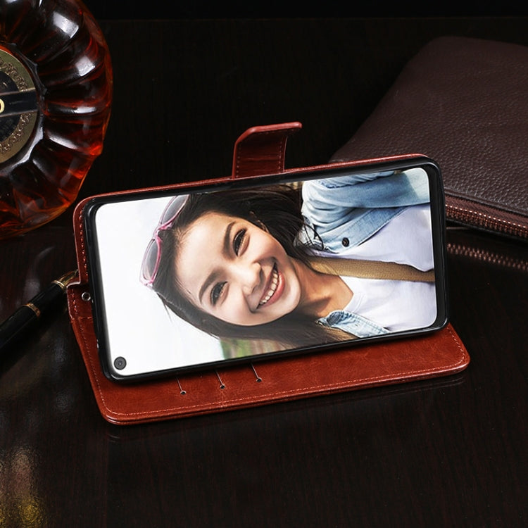 For HTC U20 5G idewei Crazy Horse Texture Horizontal Flip Leather Case with Holder & Card Slots & Wallet