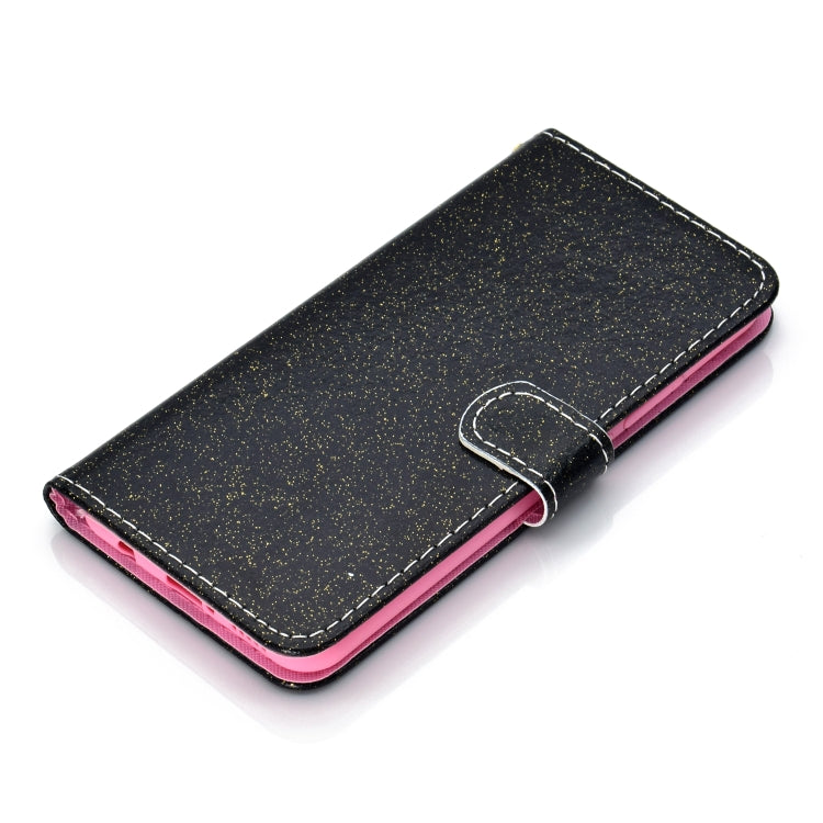 For Huawei Y6p Glitter Powder Horizontal Flip Leather Case with Card Slots & Holder & Photo Frame & Wallet & Lanyard