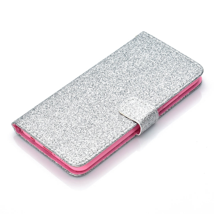 For Huawei Y6p Glitter Powder Horizontal Flip Leather Case with Card Slots & Holder & Photo Frame & Wallet & Lanyard