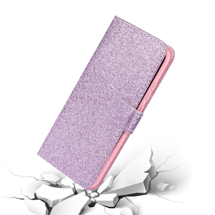 For Huawei Y5p Glitter Powder Horizontal Flip Leather Case with Card Slots & Holder & Photo Frame & Wallet & Lanyard