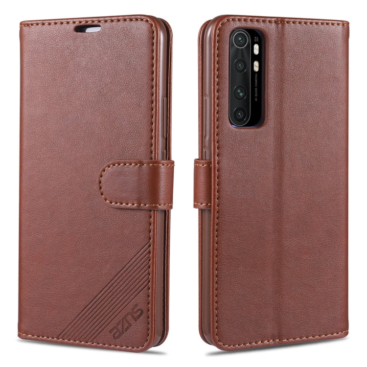 For Xiaomi Mi Note 10 Lite AZNS Sheepskin Texture Horizontal Flip Leather Case with Holder & Card Slots & Wallet