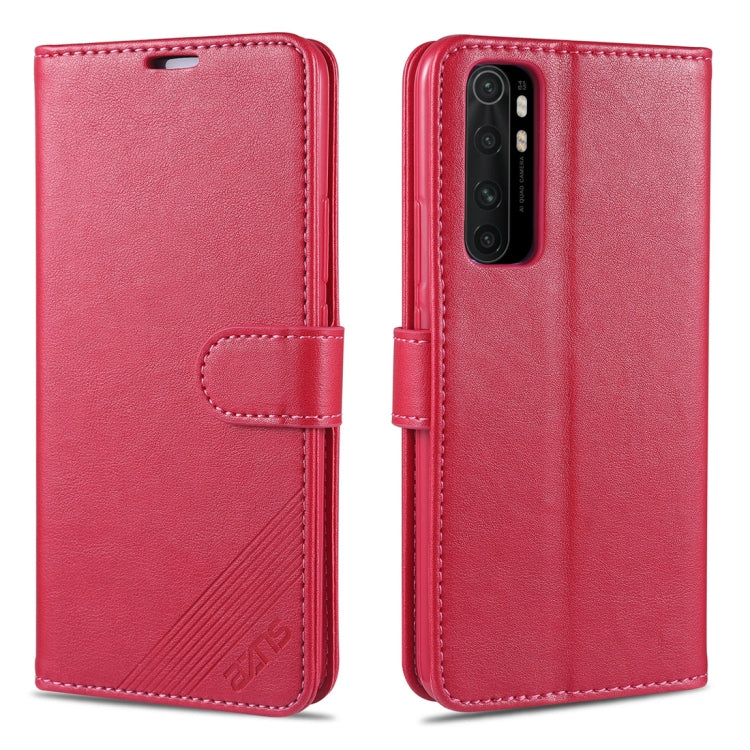 For Xiaomi Mi Note 10 Lite AZNS Sheepskin Texture Horizontal Flip Leather Case with Holder & Card Slots & Wallet