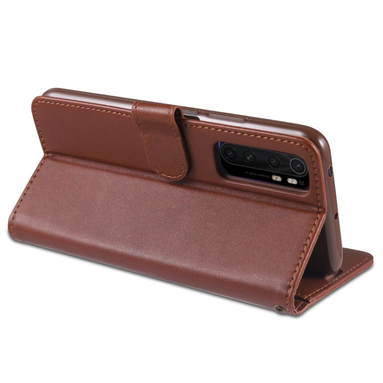 For Xiaomi Mi Note 10 Lite AZNS Sheepskin Texture Horizontal Flip Leather Case with Holder & Card Slots & Wallet