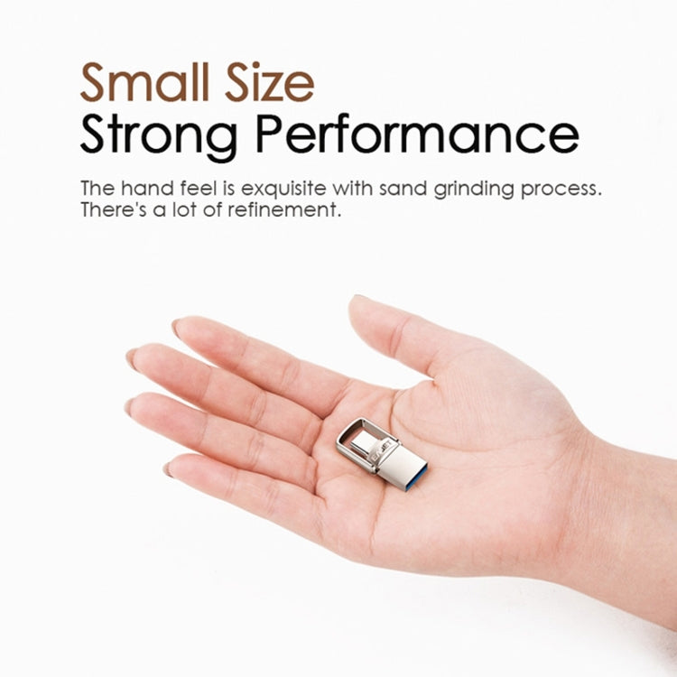 EAGET 128G USB 3.1 + Type-C / USB-C Interface Metal Twister Flash U Disk, with Micro USB OTG Adapter