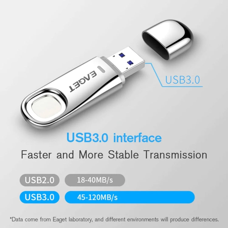 EAGET FU60 32G USB 3.0 Interface Metal Flash U Disk with Fingerprint Identification