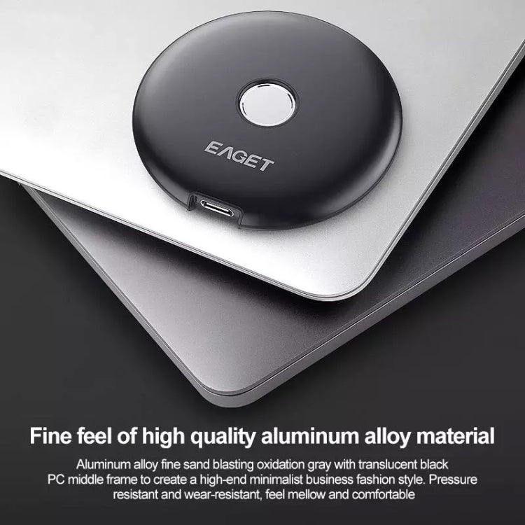 EAGET 512G USB-C 3.1 SSD Portable Solid State Drive with Fingerprint Identification