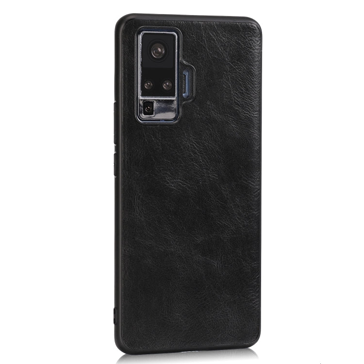 For Vivo X50 Pro Crazy Horse Textured Calfskin PU+PC+TPU Case