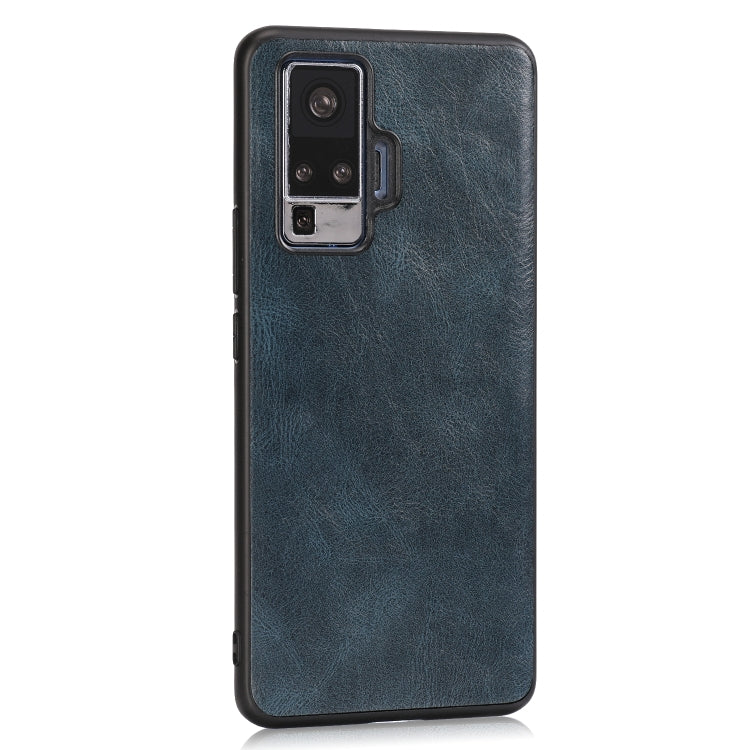 For Vivo X50 Pro Crazy Horse Textured Calfskin PU+PC+TPU Case