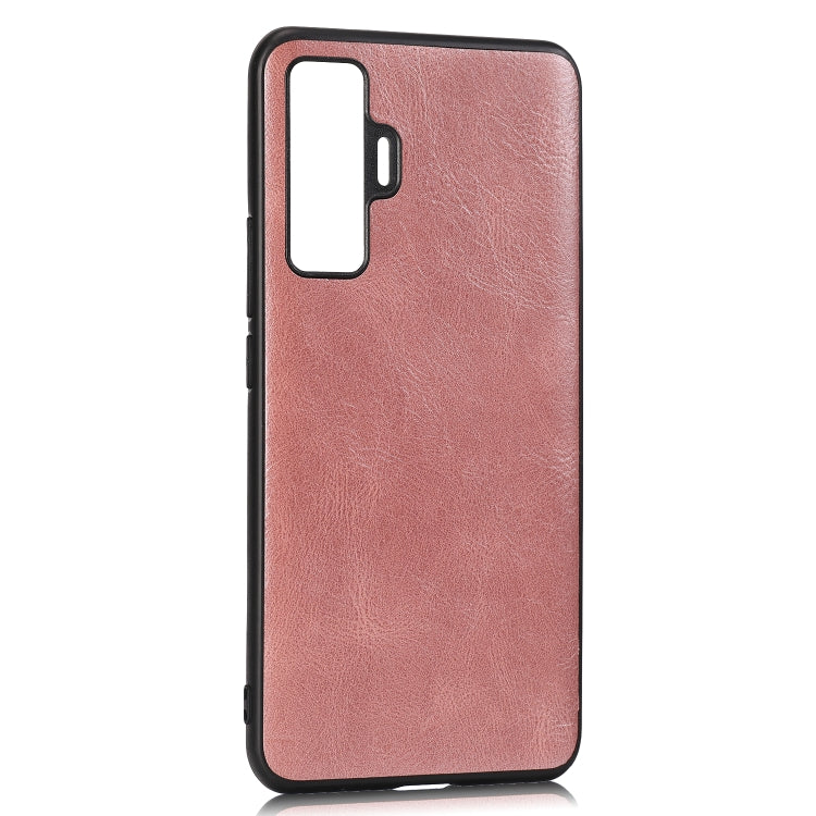 For Vivo X50 Crazy Horse Textured Calfskin PU+PC+TPU Case