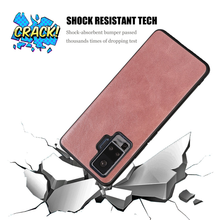 For Vivo X50 Crazy Horse Textured Calfskin PU+PC+TPU Case