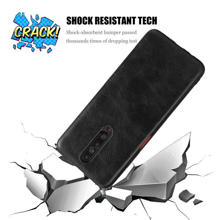 For Xiaomi Redmi K30 Pro Crazy Horse Textured Calfskin PU+PC+TPU Case