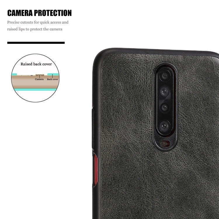 For Xiaomi Redmi K30 Pro Crazy Horse Textured Calfskin PU+PC+TPU Case